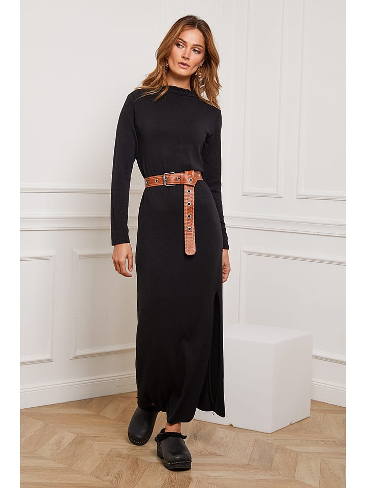 Joséfine Sukienka dzianinowa "Analog" w kolorze czarnym rozmiar: M