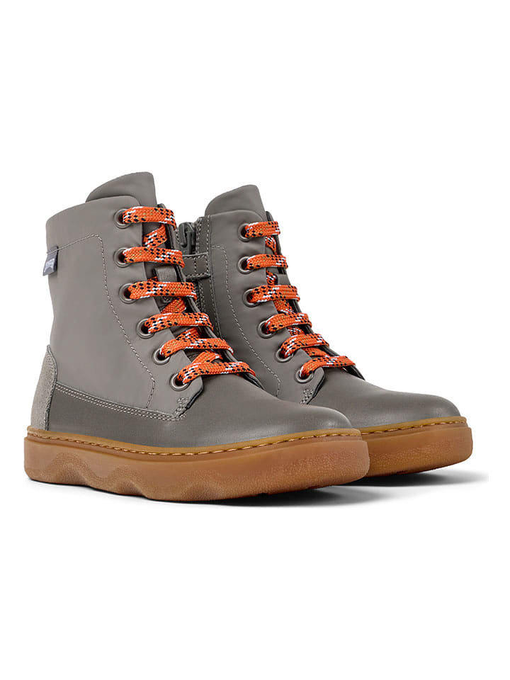 Camper Skórzane botki w kolorze szarym rozmiar: 32