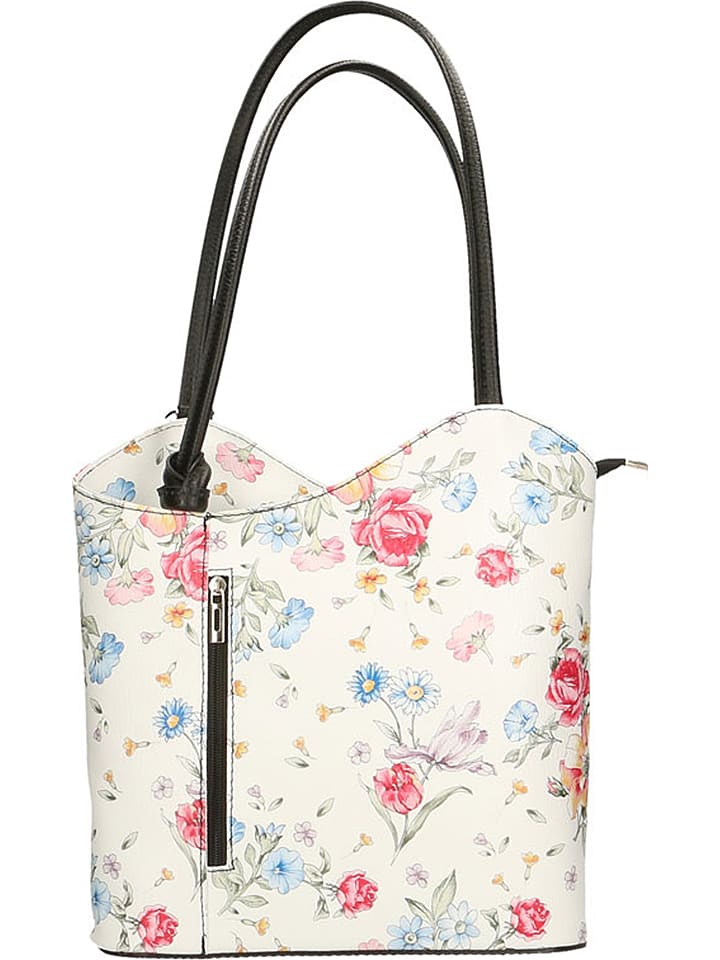 ORE10 Skórzana torebka w kolorze biało-czarnym - 27 x 30 x 9 cm rozmiar: onesize