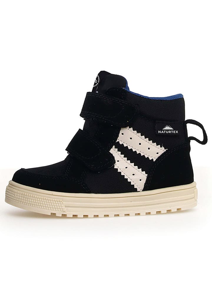 Naturino Skórzane sneakersy "Tabby" w kolorze czarnym rozmiar: 25