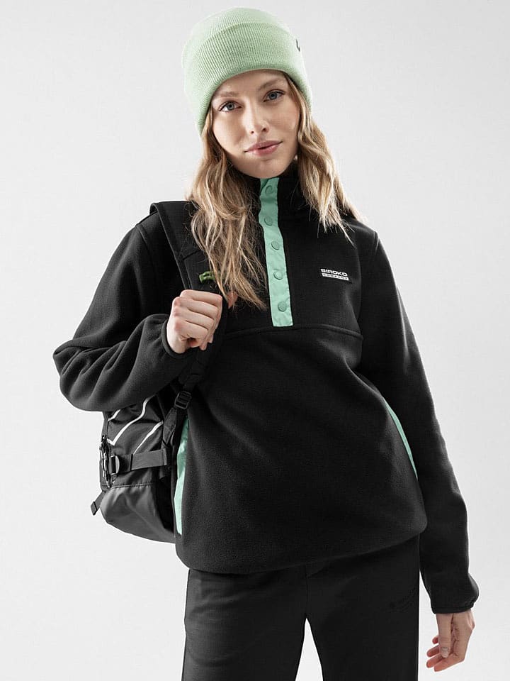 Siroko Bluza polarowa "Stowe-W" w kolorze czarno-miętowym rozmiar: XL