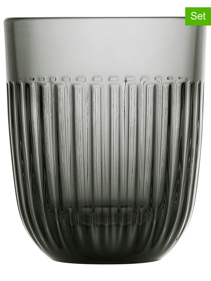 La Rochère France Szklanki (6 szt.) "Ouessant" w kolorze antracytowym - 260 ml rozmiar: onesize