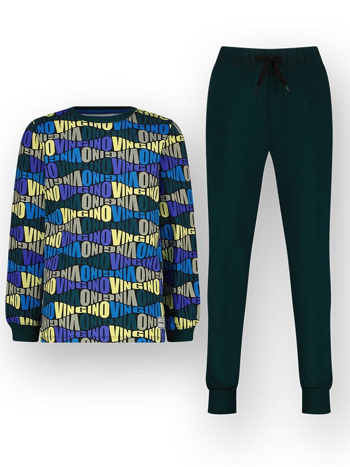 Vingino Piżama w kolorze zielonym rozmiar: 170/176