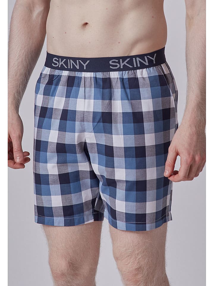 Skiny Szorty piżamowe w kolorze niebiesko-białym rozmiar: XXL