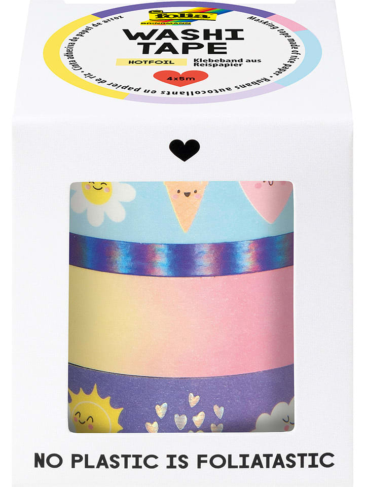 folia PAPER Taśmy washi "Sunnyside" ze wzorem - 4 x 5 m rozmiar: onesize