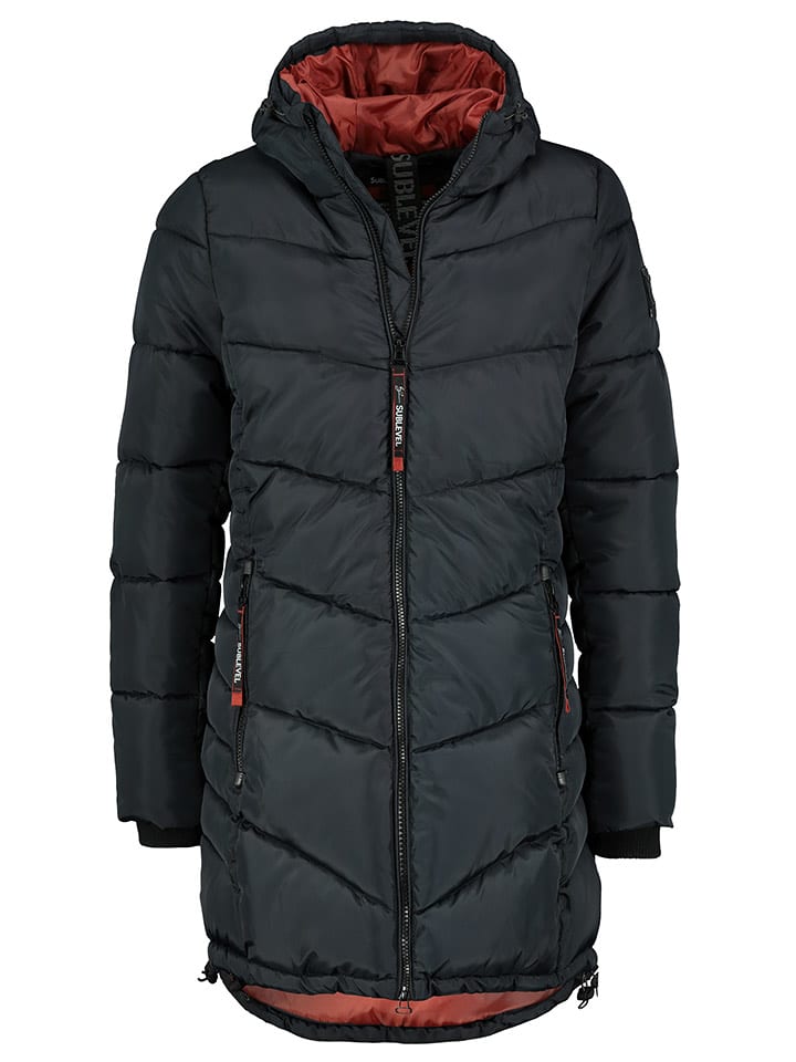 Sublevel Płaszcz pikowany w kolorze czarnym rozmiar: L