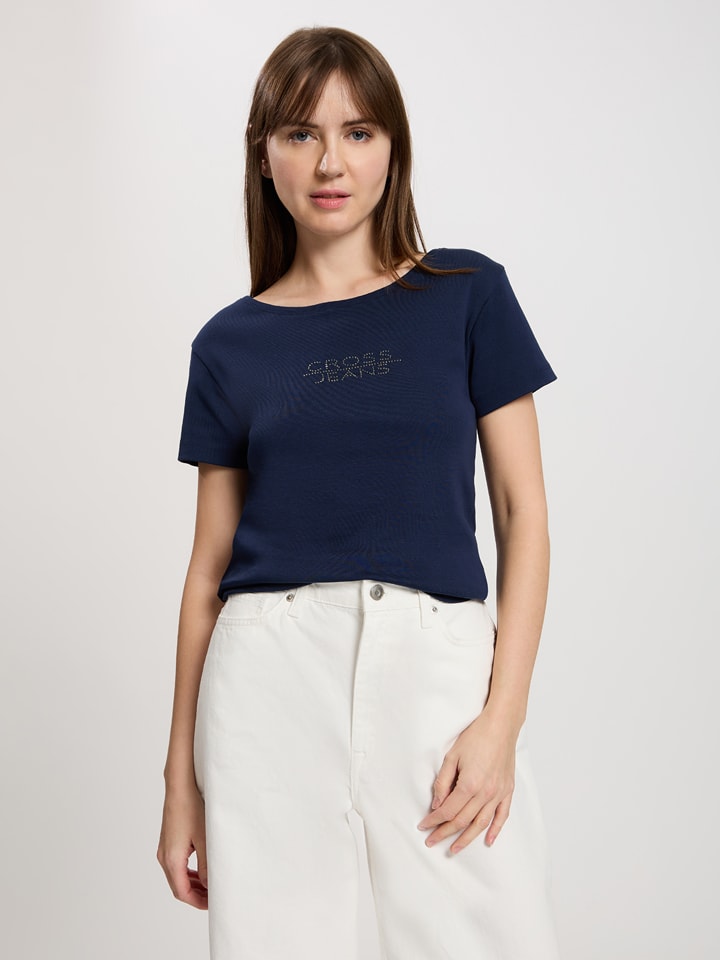 Cross Jeans Koszulka w kolorze granatowym rozmiar: L