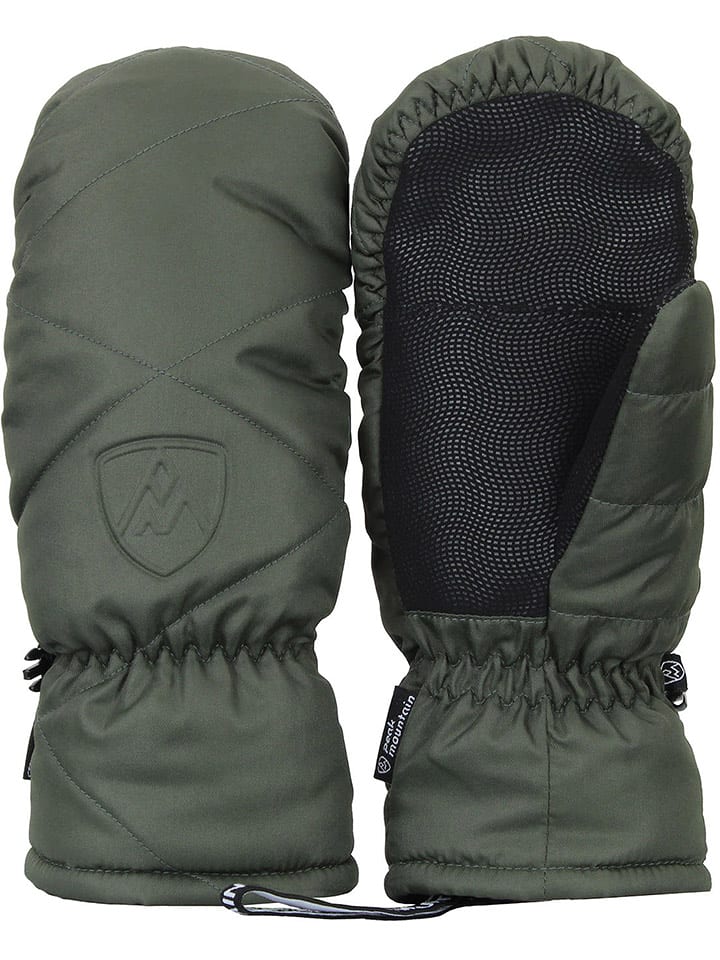 Peak Mountain Rękawiczki narciarskie "Mitaine" w kolorze khaki rozmiar: S/M