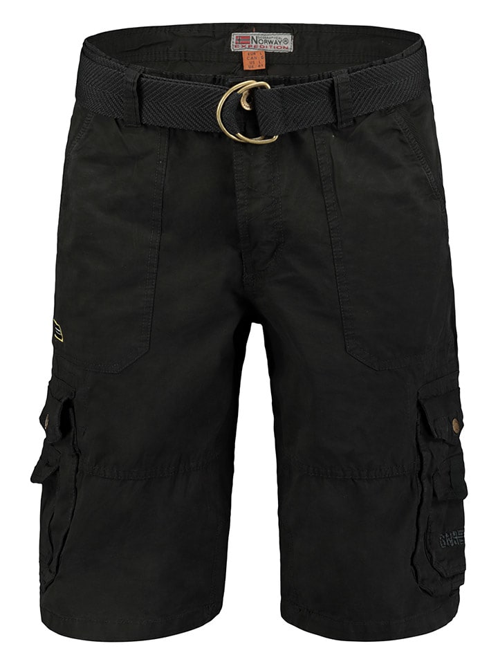 Geographical Norway Bermudy "Perou" w kolorze czarnym rozmiar: M