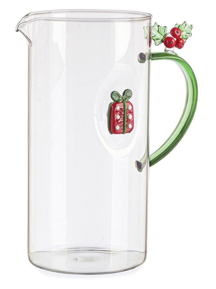 Bizzotto Karafka "Gift" w kolorze zielono-czerwonym - wys. 20 x Ø 10 cm rozmiar: onesize