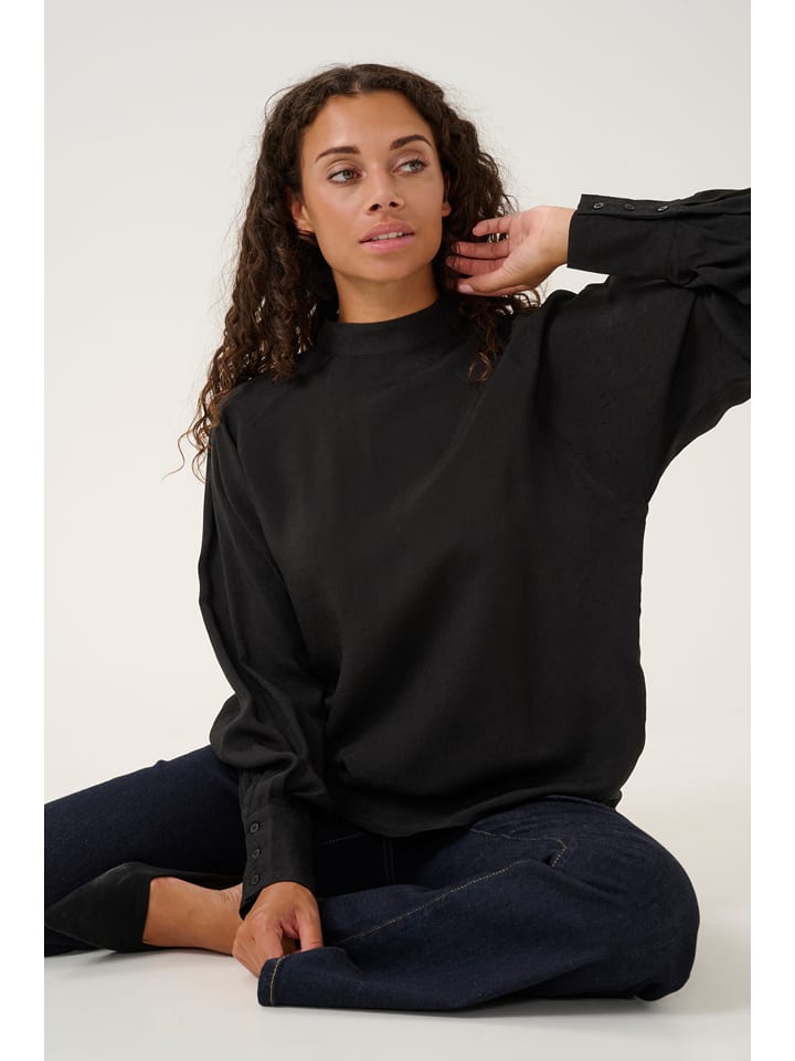 CULTURE Bluzka "Lui" w kolorze czarnym rozmiar: XL