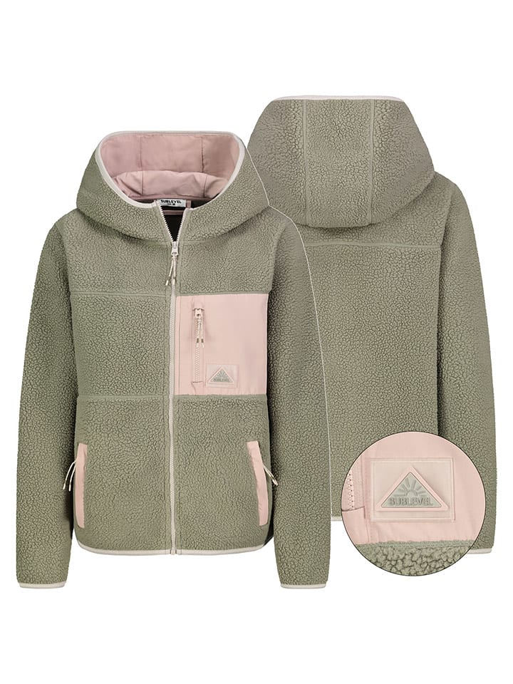 Sublevel Kurtka polarowa w kolorze jasnoróżowo-oliwkowym rozmiar: S