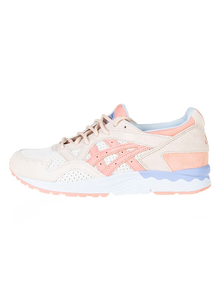 asics Skórzane buty w kolorze kremowo-jasnoróżowo-błękitnym do biegania rozmiar: 44