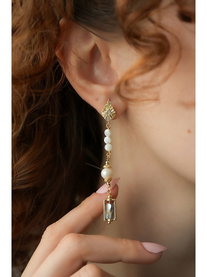 Pierres delicates Pozłacane kolczyki z labradorytami rozmiar: onesize