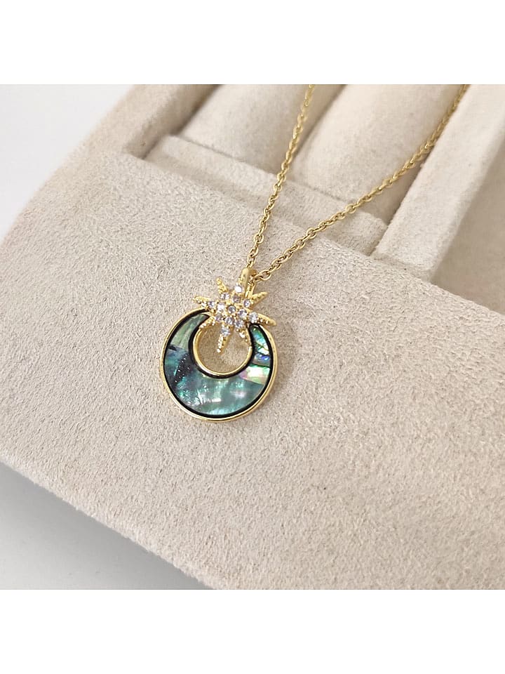 Nakkash Pozłacany naszyjnik z zawieszką - dł. 42 cm rozmiar: onesize