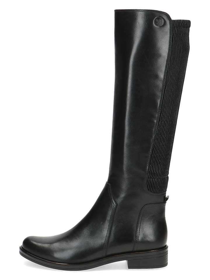 Caprice Skórzane kozaki w kolorze czarnym rozmiar: 38