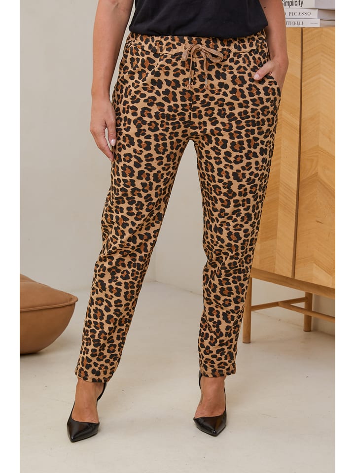 Curvy Lady Spodnie w kolorze brązowym rozmiar: 40/42