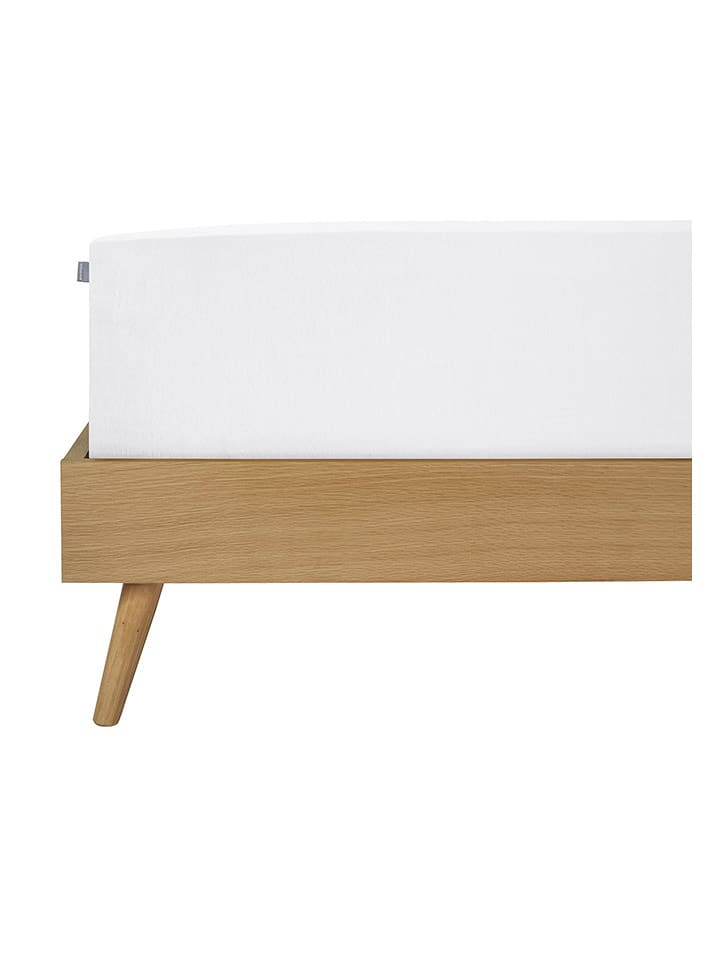 Schiesser Prześcieradło flanelowe "Finni" w kolorze białym na gumce rozmiar: 140x200 cm