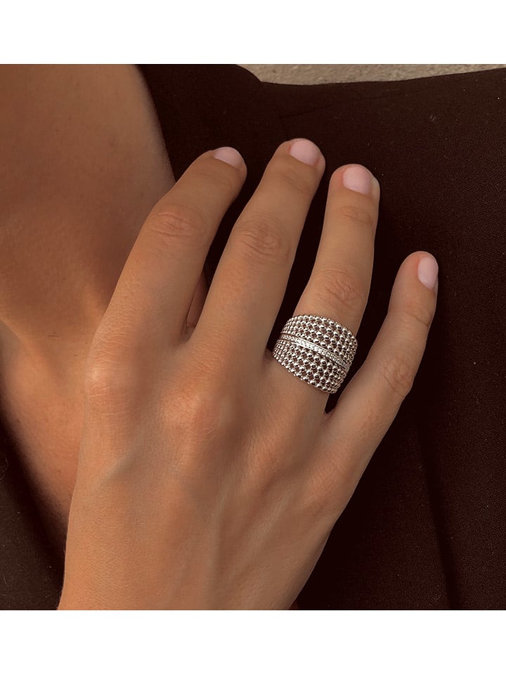 Eclat d'Argent Srebrny pierścionek z cyrkoniami rozmiar: 58