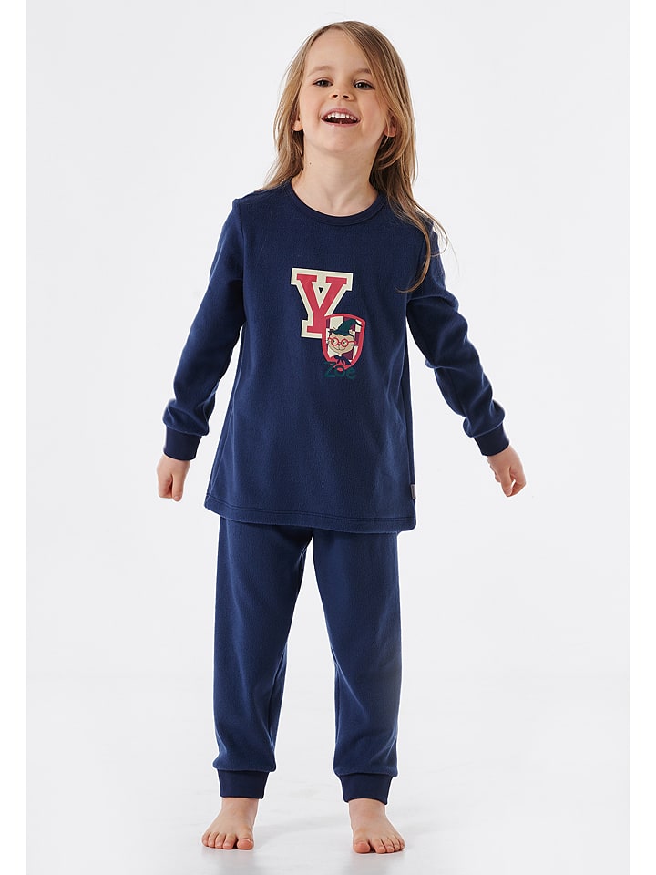 Schiesser Piżama w kolorze granatowym rozmiar: 128