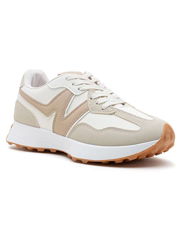 Foreverfolie Sneakersy w kolorze beżowo-białym rozmiar: 37