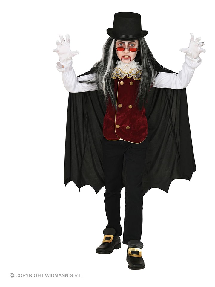 Carnival Party 2-częściowy kostium "Vampire" w kolorze czarno-bordowym rozmiar: 140