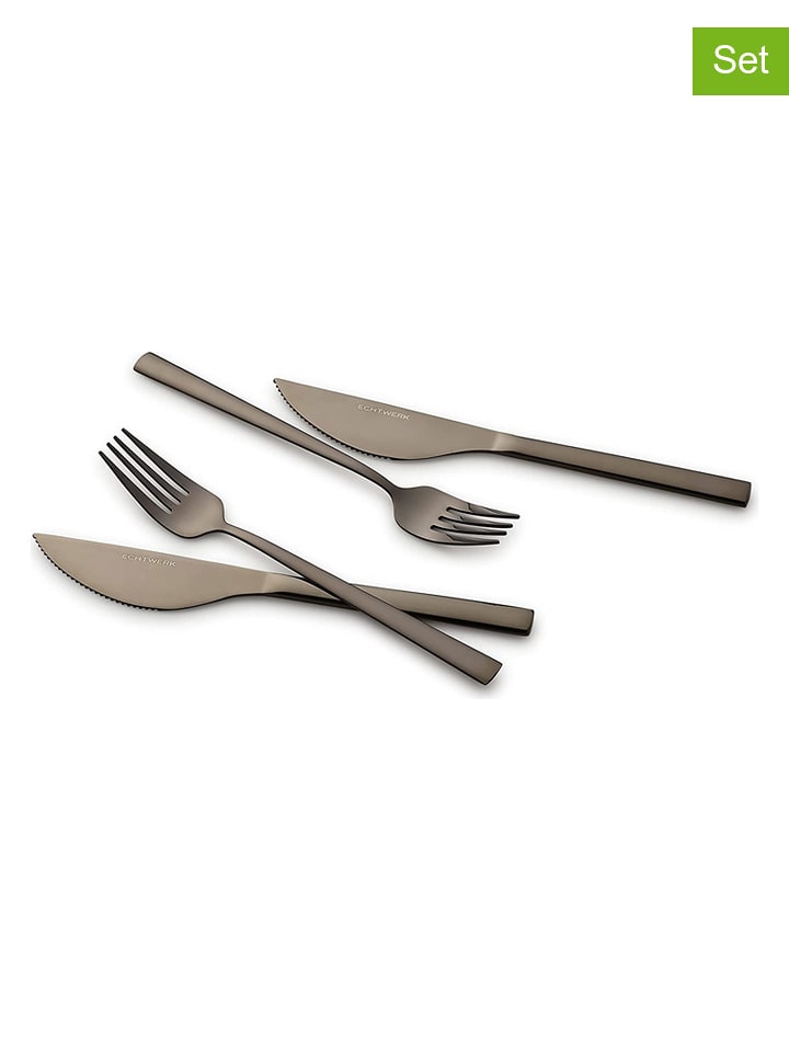 Echtwerk 4-częściowy zestaw sztućców w kolorze czarnym do pizzy rozmiar: onesize