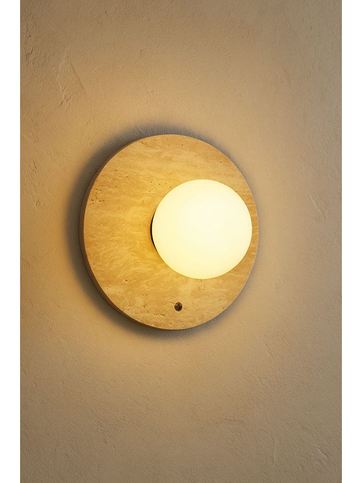 Opviq Lampa ścienna w kolorze beżowym - wys. 25 x Ø 12 cm rozmiar: onesize