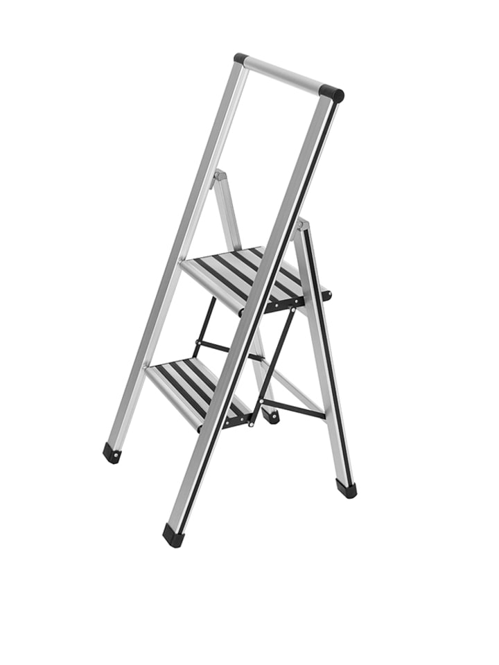 Wenko Drabina 2-stopniowa w kolorze srebrnym rozmiar: onesize