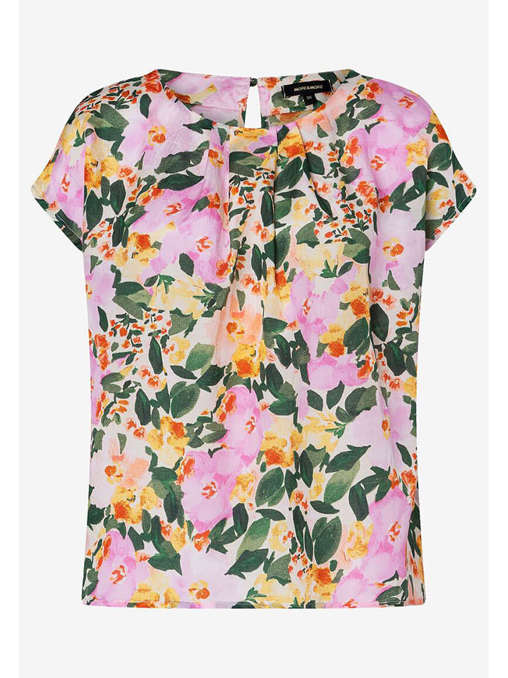 More & More Bluzka w kolorze zielono-jasnoróżowym rozmiar: 40