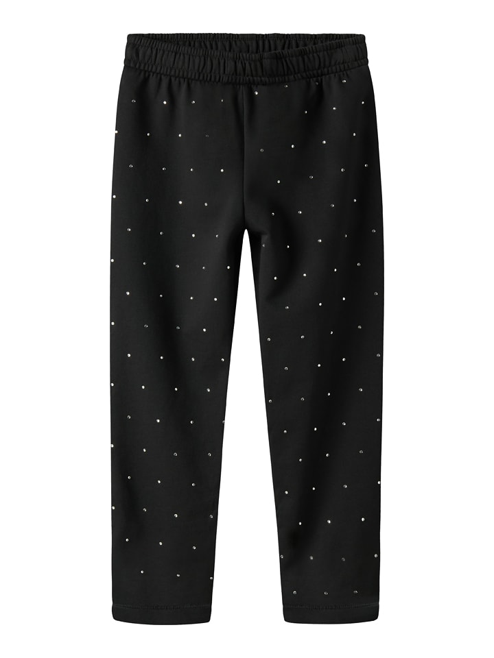 name it Spodnie dresowe "Ronja" w kolorze czarnym rozmiar: 152