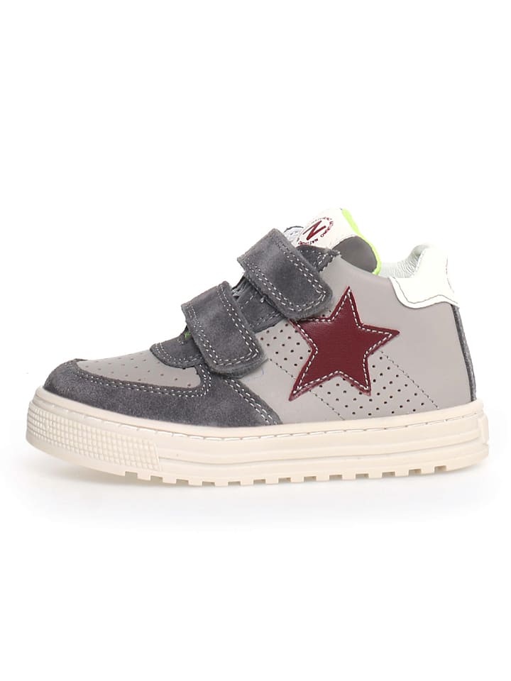 Naturino Skórzane sneakersy "Hess high" w kolorze szarym rozmiar: 23