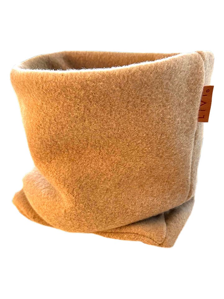 LiVi Polarowy szal-koło "Camel" w kolorze pomarańczowym - 50 x 24 cm rozmiar: onesize