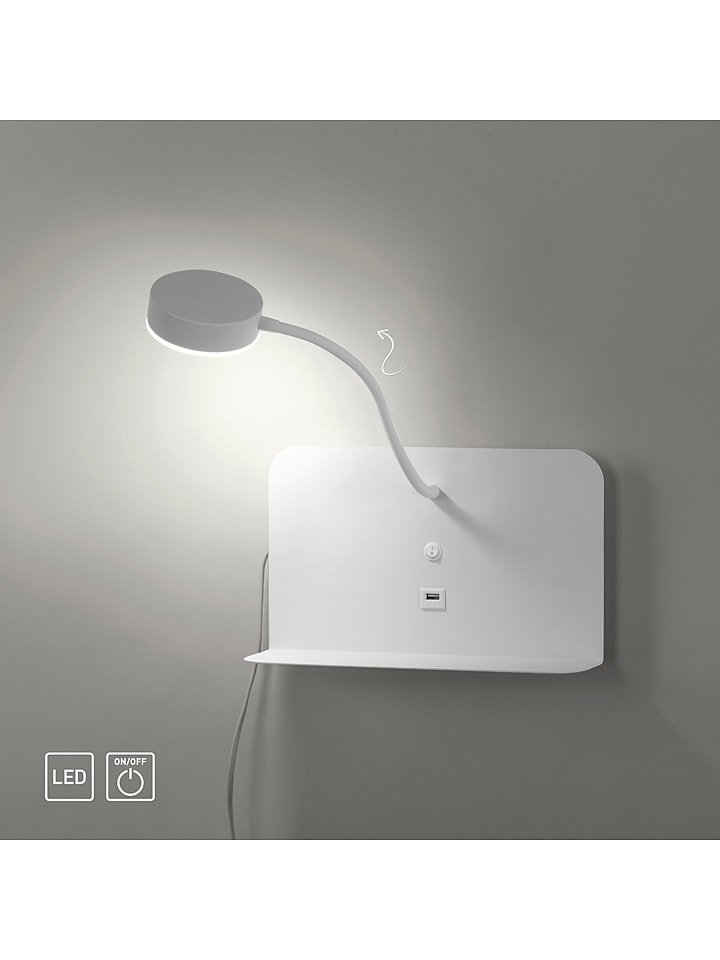 JUST LIGHT. Lampa ścienna LED "Board" w kolorze białym - 50,5 x 50 cm rozmiar: onesize