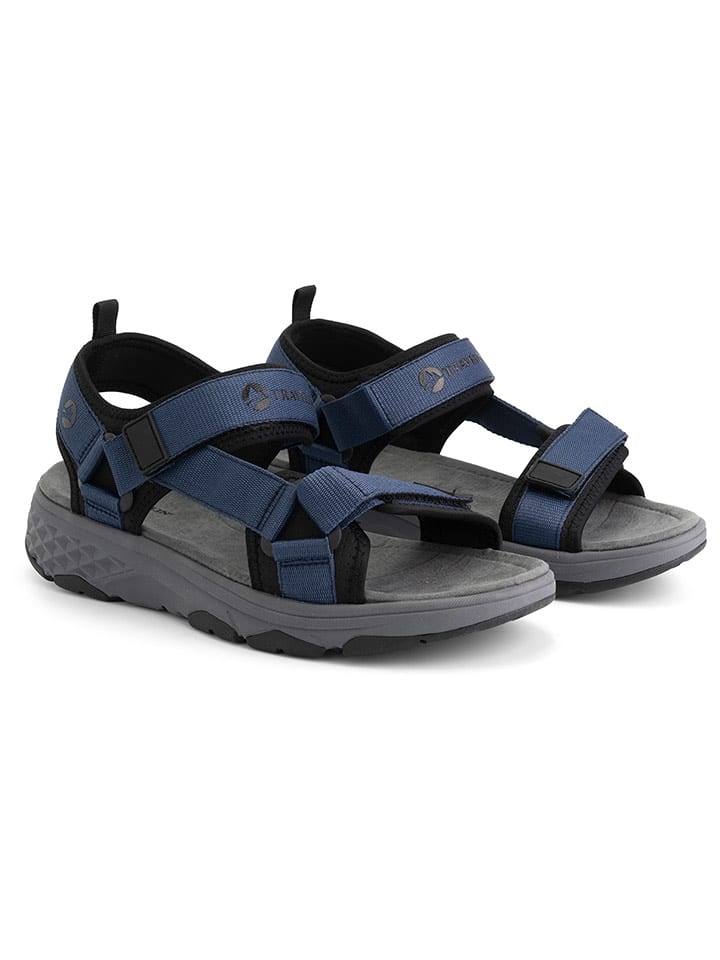 TRAVELIN' Skórzane sandały trekkingowe "Rensvik" w kolorze granatowym rozmiar: 45
