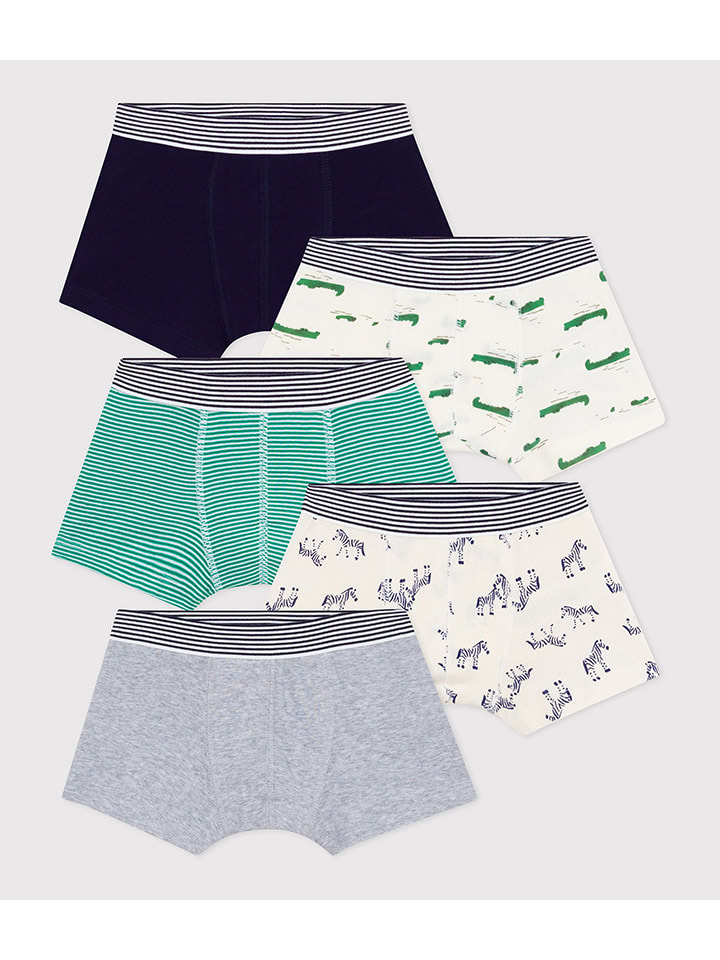 PETIT BATEAU Bokserki (5 par) w różnych kolorach rozmiar: 92