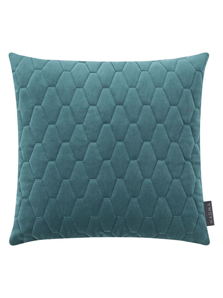 Magma Heimtex Aksamitna poszewka "Magali" w kolorze niebieskim na poduszkę - 40 x 40 cm rozmiar: onesize