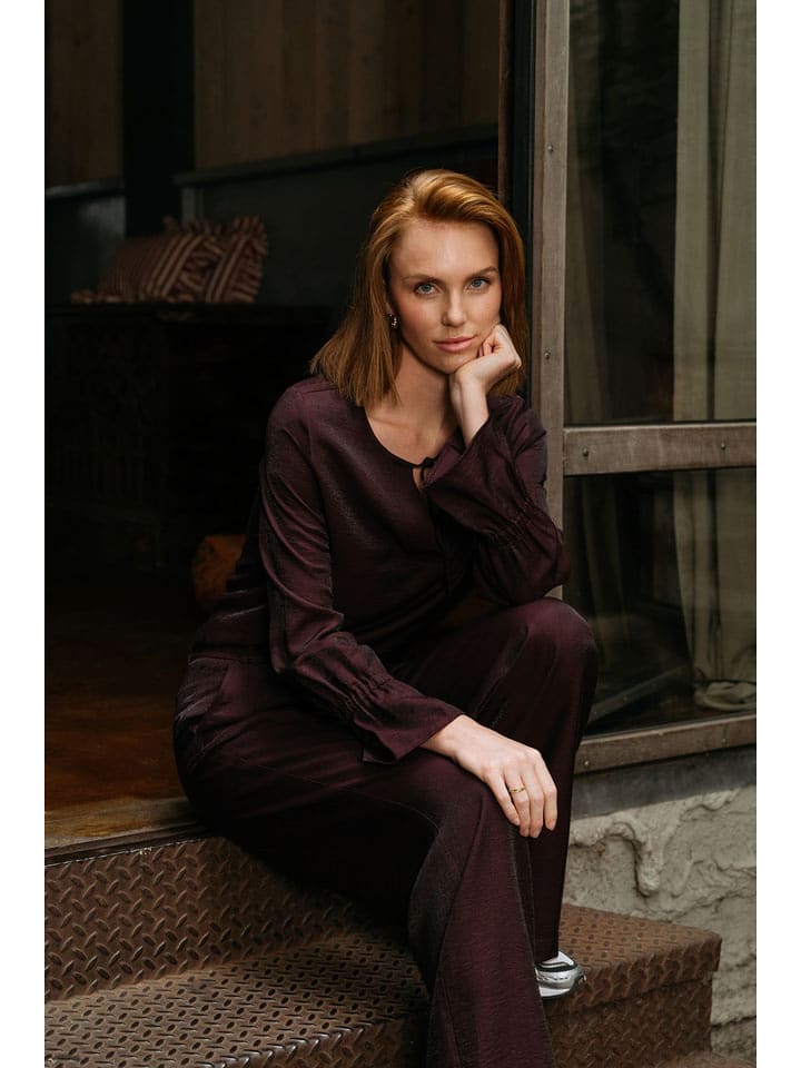 &Co Woman Bluzka "Melina" w kolorze bordowym rozmiar: L