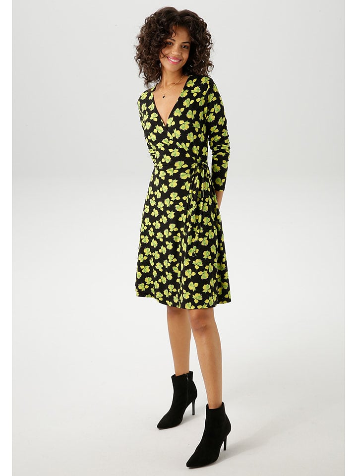 Aniston Sukienka w kolorze czarno-zielonym rozmiar: 44