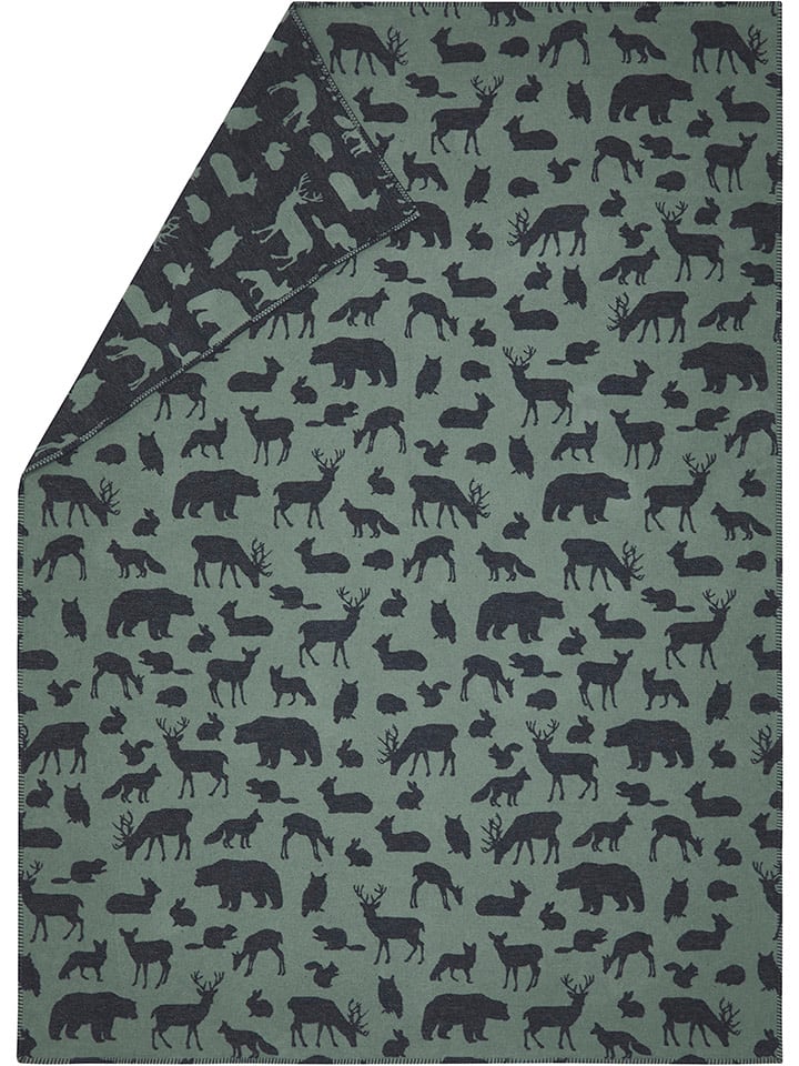 David Fussenegger Koc flanelowy w kolorze zielonym rozmiar: 200x140 cm