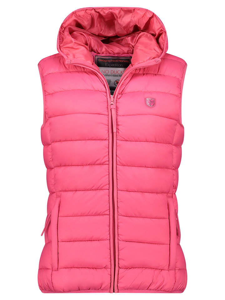 Geographical Norway Kamizelka pikowana "Vatikotal" w kolorze różowym rozmiar: XXL
