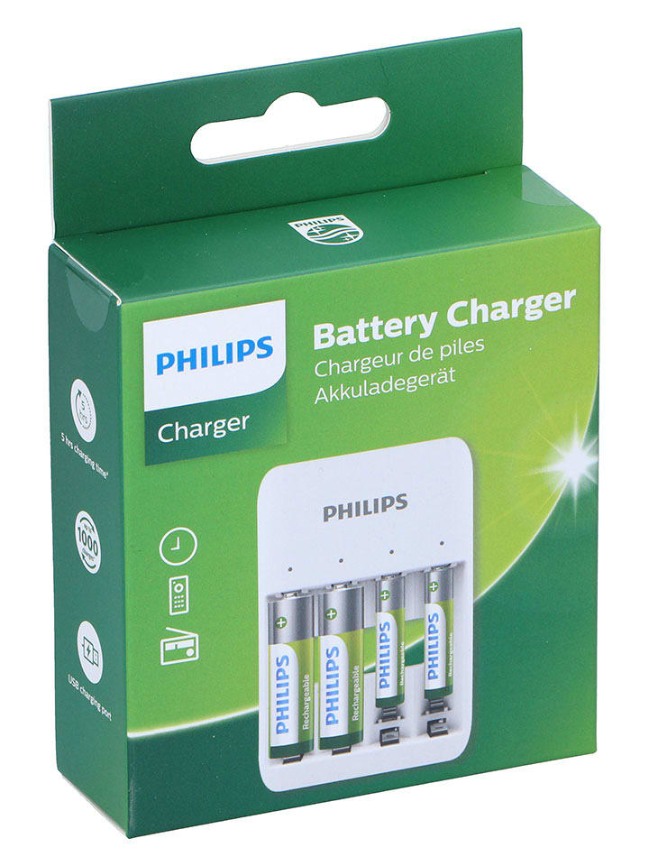 Philips Ładowarka w kolorze białym do baterii rozmiar: onesize