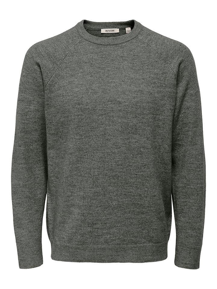 ONLY & SONS Sweter "Thomas" w kolorze szarym rozmiar: M