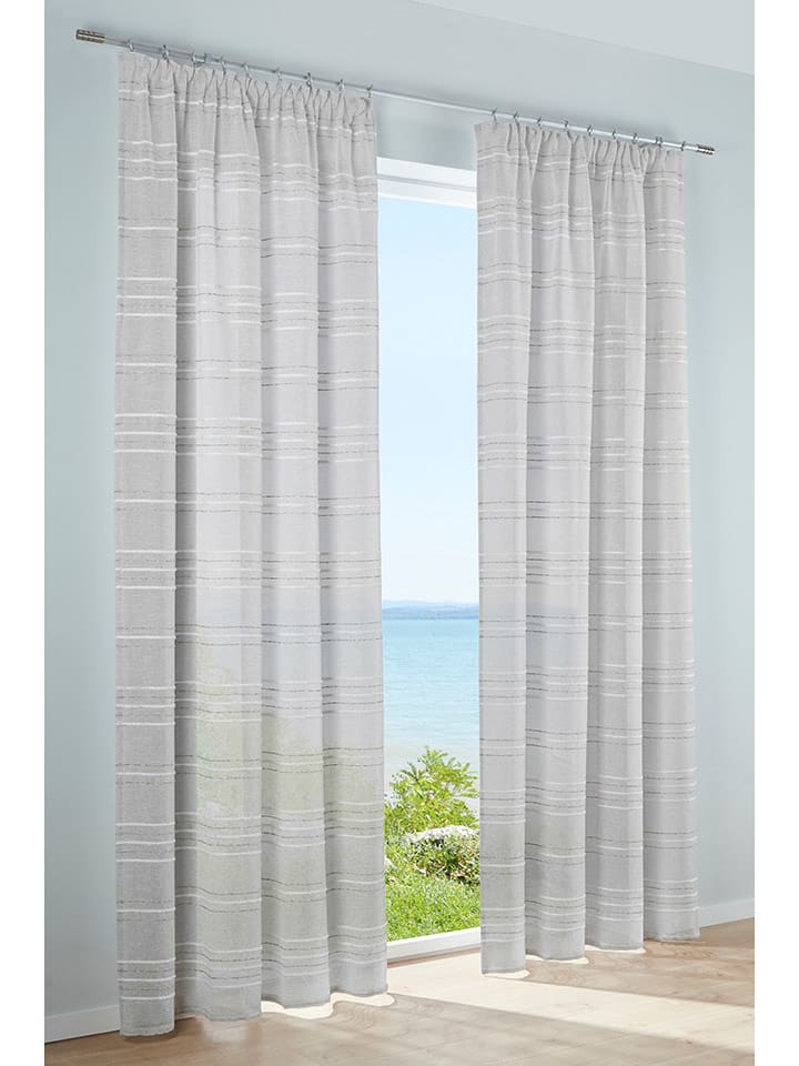 heine home Zasłona dekoracyjna w kolorze kremowym rozmiar: 225x140 cm