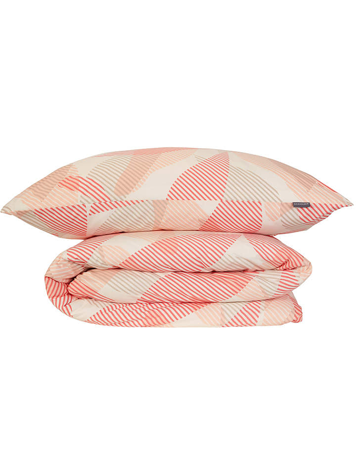 Schiesser Komplet pościeli renforcé "Lea" w kolorze brzoskwiniowym rozmiar: 135x200 cm