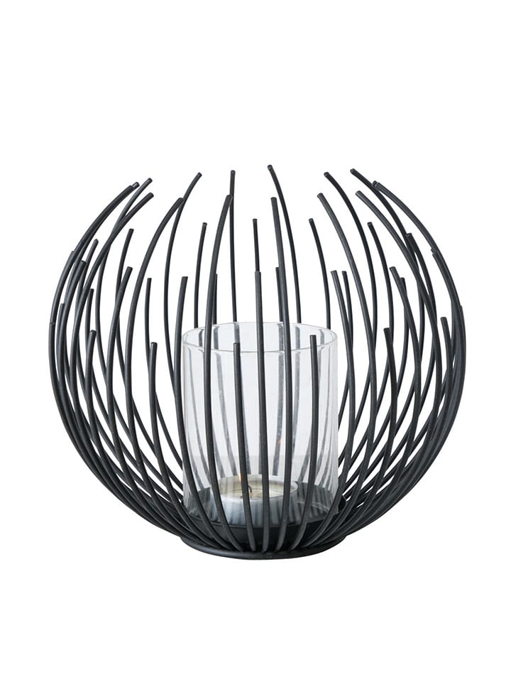 Boltze Świecznik "Cylon" w kolorze czarnym - wys. 16 cm rozmiar: onesize