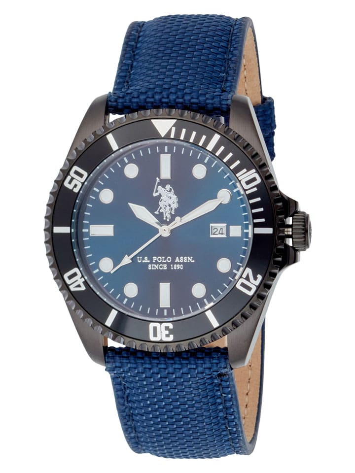 U.S. Polo Assn. Zegarek kwarcowy w kolorze niebiesko-czarnym rozmiar: onesize