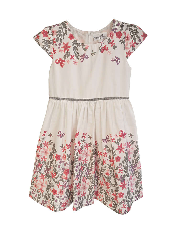 happy girls by Eisend Sukienka w kolorze beżowym ze wzorem rozmiar: 98