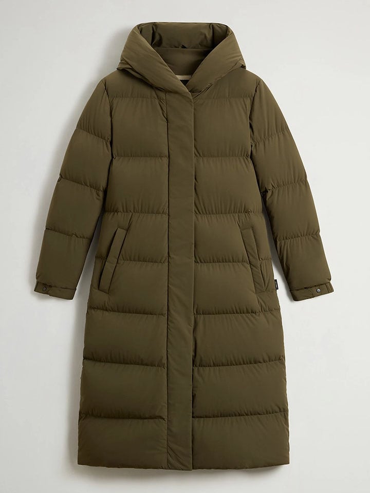 Woolrich Płaszcz puchowy "Cloud Madison" w kolorze khaki rozmiar: M