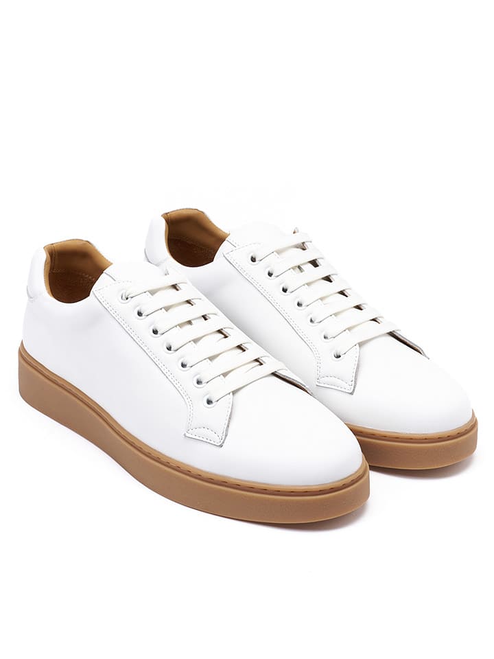 British Passport Skórzane sneakersy w kolorze białym rozmiar: 43